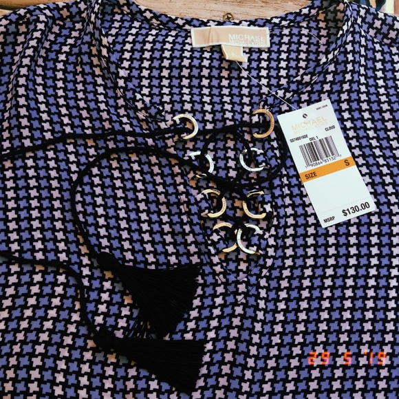 Black, White & Black Michael Kors Blouse - Picture 3 of 6